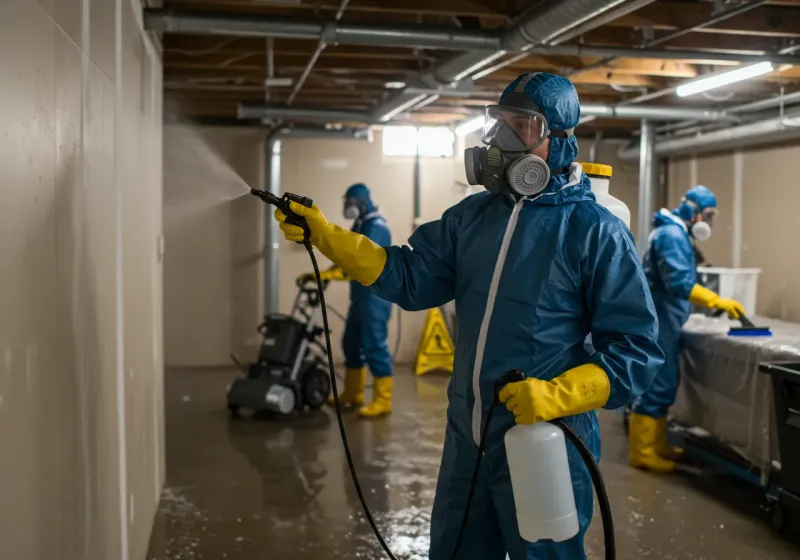 Basement Sanitization and Antimicrobial Treatment process in Teton County, WY