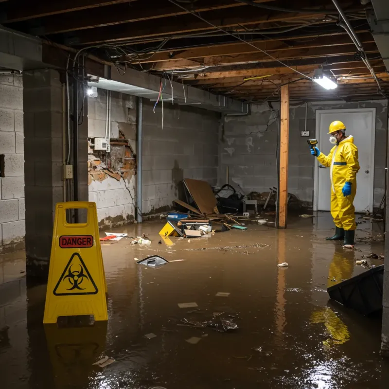 Flooded Basement Electrical Hazard in Teton County, WY Property