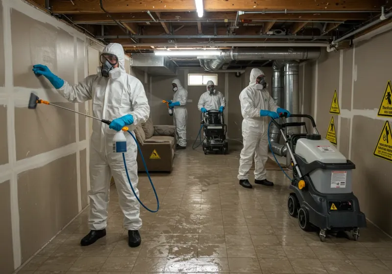 Basement Moisture Removal and Structural Drying process in Teton County, WY